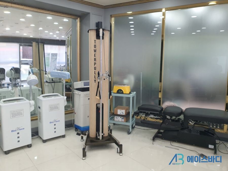 신성메디칼에 설치된 타워풀리