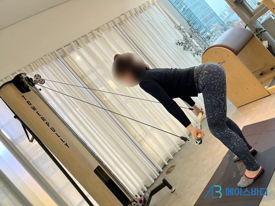 필라테스 호에 설치된 타워풀리