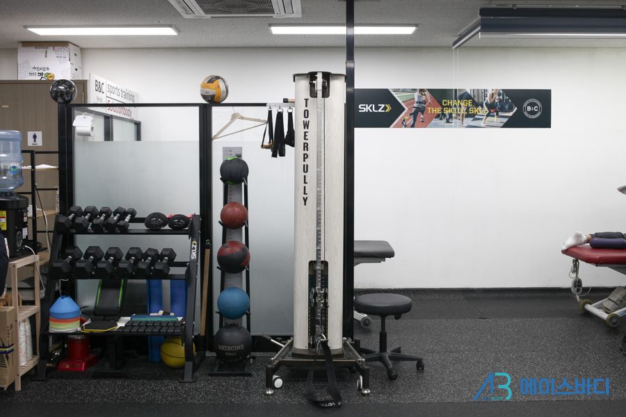 B&C SPORT에 설치된 타워풀리