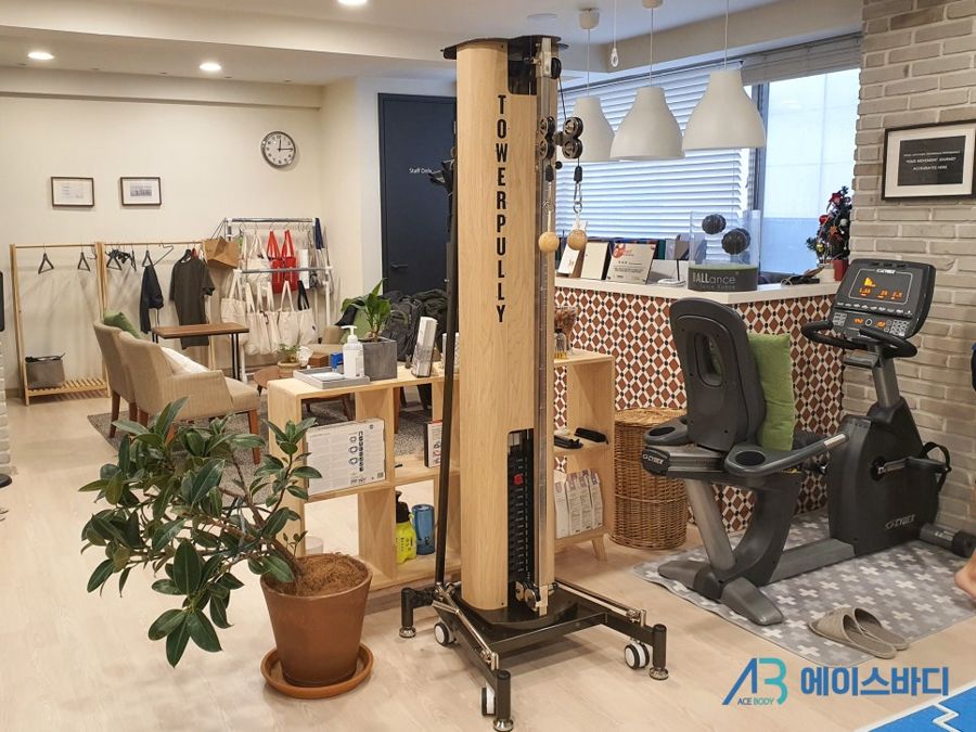 시퀀스무브먼트에 설치된 타워풀리