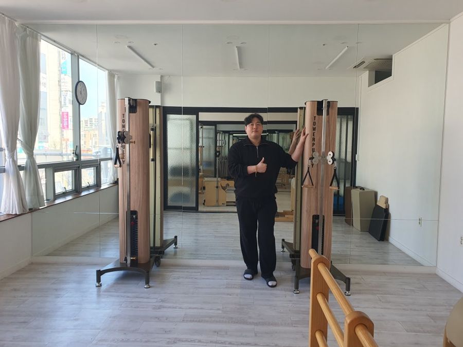 다나필라테스 본사에 설치된 타워풀리