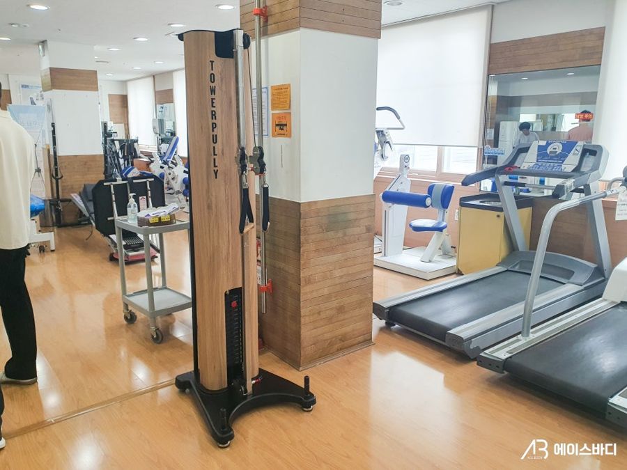 국군대전병원에 설치된 타워풀리